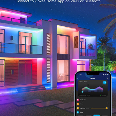 Dây Đèn LED chống nước Govee RGBIC Outdoor Strip Lights H6172 | 1 cuộn 10m, trang trí hắt trần, tủ, gầm giường siêu sáng