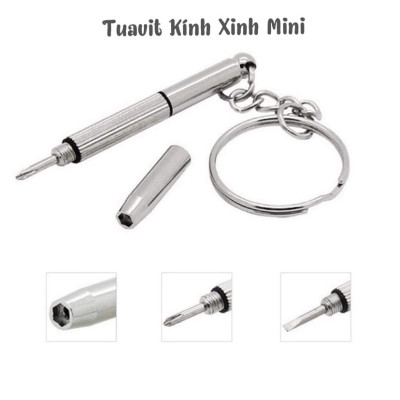 Kính Xinh, Kính gọng Mắt tròn kim loại Hàn Quốc cao cấp + tặng Tuavit Kính Xinh mini đa năng