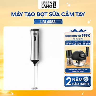 Máy đánh bọt cafe cầm tay Lebenlang LBL4583, sạc điện tiện lợi, công suất 10W,  hàng chính hãng - bảo hành 2 năm