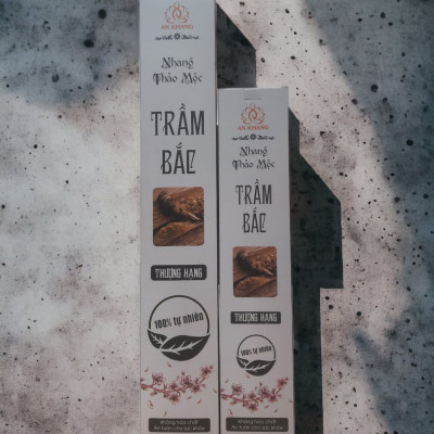Hộp 100 nén nhang Trầm Bắc dài 29cm -Không dùng hóa chất, ít khói, mùi hương dịu nhẹ