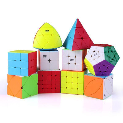 Bộ Sưu Tập Khối Rubik 2x2 3x3 4x4 5x5 Tam Giác Biến thể không viền cao cấp QiYi