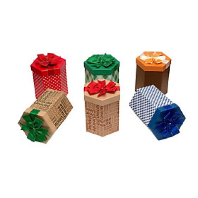 HỘP QUÀ LỤC GIÁC L012 - 16 X21 CM