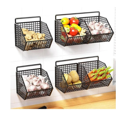 Kệ Lưới Đựng Gia Vị Dán Tường,Kệ Nhà Bếp, Đựng Hành Tỏi, Đồ Nhà Tắm... Tặng Kèm Miếng Dán Siêu Chắc Chắn