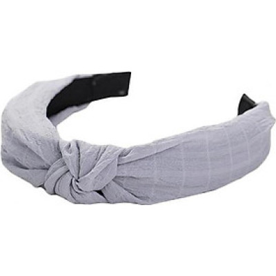 Bờm cài tóc turban nữ BN20C bản to mầu ghi sáng