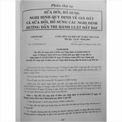 Hệ Thống Toàn Văn Luật Đất Đai 2024 - Luật Nhà Ở 2023 - Luật Kinh Doanh Bất Động Sản 2023