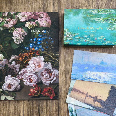 BỘ 100 POSTCARD TRANH MONET, GIẤY MỸ THUẬT 300G CAO CẤP – Nho Xanh