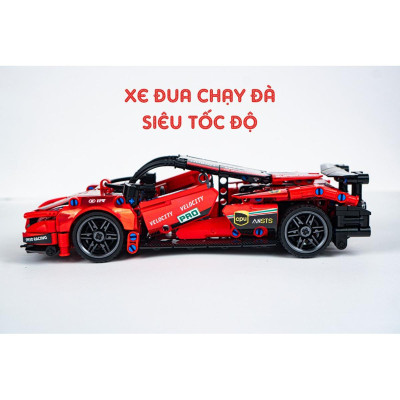 Đồ Chơi Lắp Ráp Xe Đua Chạy Đà Siêu Tốc Độ - Super Speed Pullback Racing Car - Toys&Joys 3307 (513 Mảnh Ghép)