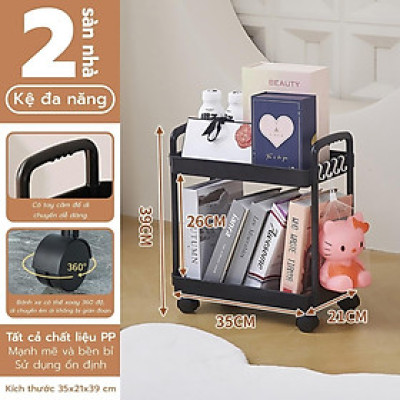 [3521] Kệ xe đẩy đựng đồ đa năng Model 3521: 2,3,4,5 tầng có bánh xe di chuyển đựng đồ ăn vặt, kệ spa bỉm sữa