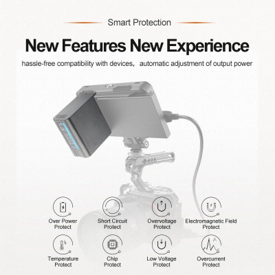 Pin NP-F980 7.4Wh 10000mAh Cho Sony PLM-100 CCD-TRV35 MVC-FD91 MC1500C Cổng TypeC - Hàng Nhập Khẩu