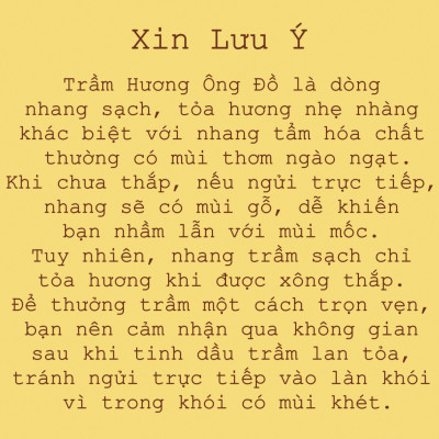 Nhang Trầm Hương Không Tăm, Loại Dài Lan Tỏa, Nhang Sạch Thuần Thiên Nhiên