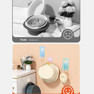 Móc Treo Thau Chậu Dán Tường Đa Năng KUNBE Hình Động Vật Dễ Thương