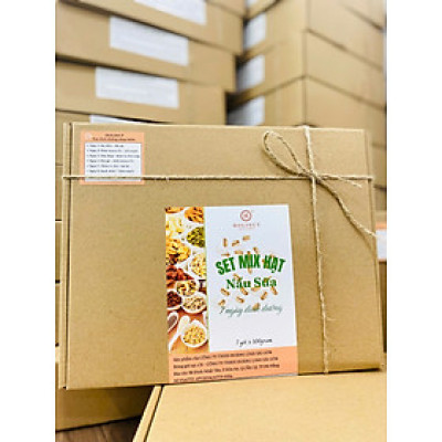 Set mix hạt nấu sữa - 7 ngày dinh dưỡng không trùng lặp/ Thương hiệu Holinut 