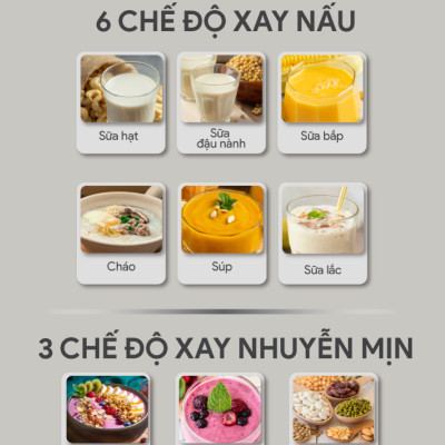 Máy Xay Nấu Sữa Hạt Đa Năng BlueStone BLB-6033 - Công suất 800W - 9 chương trình nấu - Bảo hành 24 tháng - Hàng chính hãng