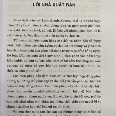 9 Biện Pháp Bảo Đảm Nghĩa Vụ Hợp Đồng