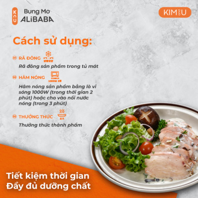 Ức Gà Sốt Kem Nấm Hàn Quốc Ăn Liền Healthy Tăng Cơ Giảm Cân - Gói 130g