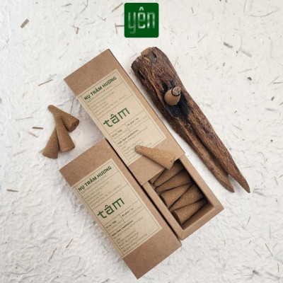 Nụ Trầm Hương Yên Loại Tâm Sạch Tự Nhiên Ít Khói An Toàn Dùng Thiền Thờ Cúng Thư Giãn