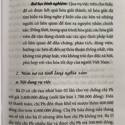 Một Số Vụ Việc Điển Hình Trong Công Tác Hoà Giải Ở Cơ Sở