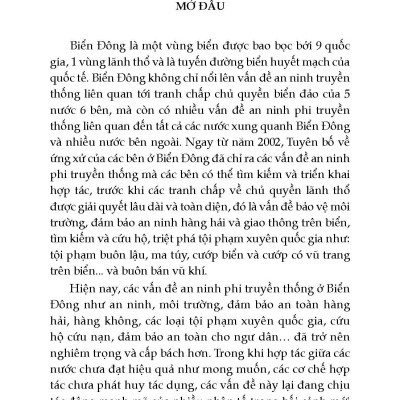 An Ninh Phi Truyền Thống Ở Biển Đông - Cơ Hội Và Vấn Đề Đặt Ra Đối Với Việt Nam