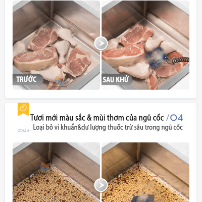 Máy Khử Khuẩn Thực Phẩm Morphy Richards MR2061 Khử Trùng Rau Củ Quả, Thịt Cá Hải Sản, Sục Ozone Rửa Thực Phẩm 2 in 1, Hàng Chính Hãng