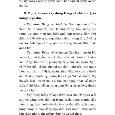 Tài liệu nhận thức và triển khai công tác xây dựng Đảng về chính trị, tư tưởng, đạo đức trong giai đoạn hiện nay - bản in 2024