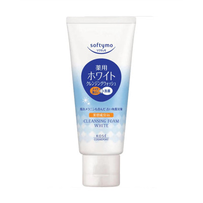 Sữa Rửa Mặt & Tẩy Trang Tạo Bọt Dưỡng Trắng Da Softymo Kosé Nhật Bản (Tuýp 60g)
