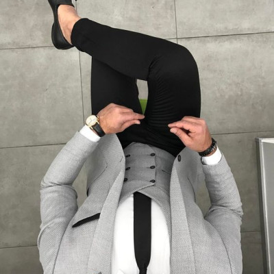 Cavat Hàn Quốc bản nhỏ 6cm - Cavat trơn màu kem nhạt, Full box