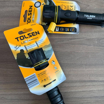 ĐÈN PIN CÁN BỌC NHỰA 3 LED DÙNG PIN TOLSEN 60020 - HÀNH CHÍNH HÃNG