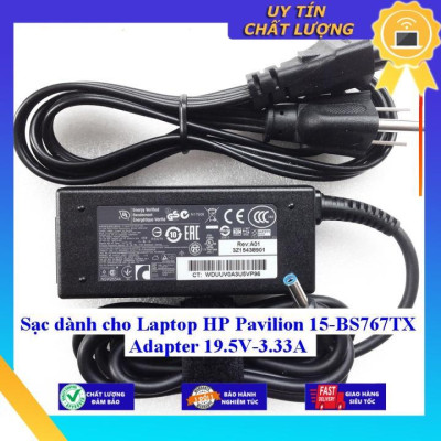 Sạc dùng cho Laptop HP Pavilion 15-BS767TX Adapter 19.5V-3.33A - Hàng Nhập Khẩu New Seal
