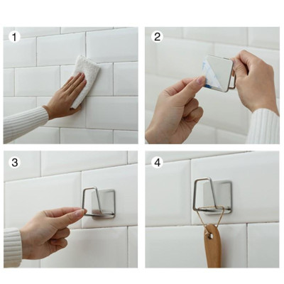 Móc Dán Tường Đa Năng, Giá Treo Tường Bằng Inox Đa Năng Treo Vung, Nồi, Miếng, Giẻ Rửa Bát, Xoong, Nồi, Tiện Ích.  TakyHome 2010