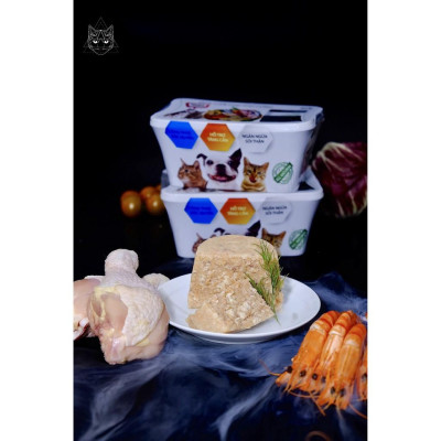 Pate Tươi Tôm Gà THEPETVN 1Kg Cho Chó Mèo từ 01 Tháng Tuổi (Mixed Chicken And Prawn)