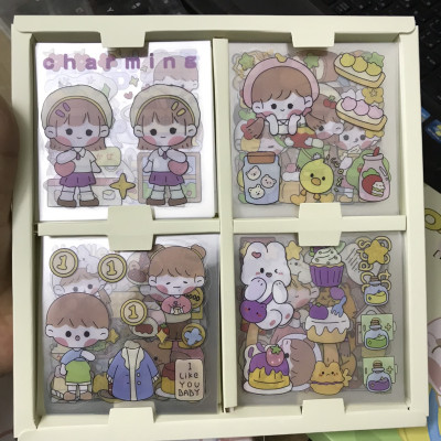 Hộp 100 Tấm Sticker, Hình Dán Sticker Các Mẫu Trang Trí Sổ Tay, Cặp, Hộp Bút, Laptop, Điện Thoại