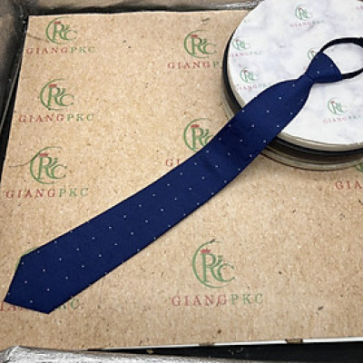 Cà vạt nam 8cm thắt sẵn kẻ lớn trang nhã Giangpkc