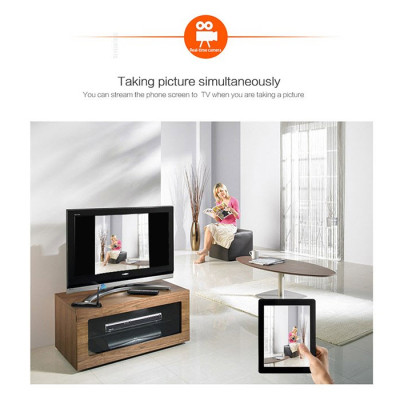 Thiết bị HDMI không dây Wecast E3 - Thiết bị kết nối điện thoại với tivi, máy chiếu. WECAST E3 Dlna Airplay Wifi Display Miracast Tv Dongle Hdmi Receiver Mini Android Tv Stick Full Hd Rk3036 With External Ăng ten - Hàng Chính Hãng