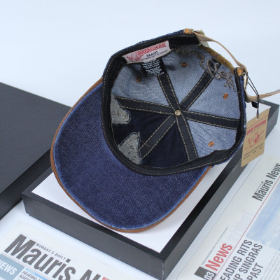 Nón nam, mũ lưỡi trai Ông Địa U lệch phối vải jeans form đẹp thời trang đường phố