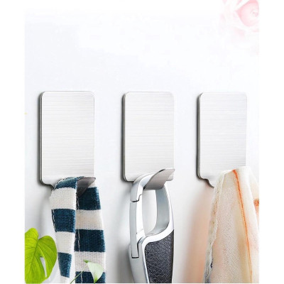 Móc Inox Dán Tường, Móc Dán Tường Siêu Dính Tiện Ích, Móc Treo Đồ Đa Năng, Tiện Dụng Dán Khắp Mọi Nơi Bạn Muốn. TakyHome 2002