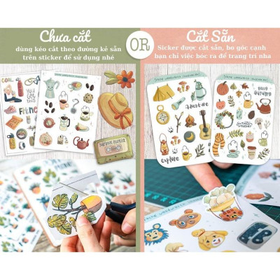 sticker sheet sweet lemon - sticker trang trí nhật kí , sổ tay | Bullet journal sticker