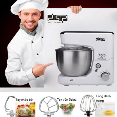 Máy trộn bột, đánh trứng cao cấp nhãn hiệu DSP KM3030 dung tích chứa 5 lít, công suất 1000W - Hàng Nhập Khẩu