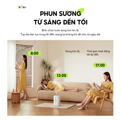 Máy phun sương tạo ẩm 5L Bear SB-TA50M Hàng chính hãng