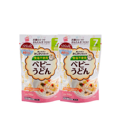 Combo 2 Mì ăn dặm Hakubaku Baby Udon dành cho trẻ từ 7 tháng tuổi