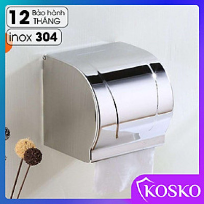 Hộp đựng giấy vệ sinh KOSKO chất liệu inox 304, hộp đựng giấy vệ sinh đa năng làm kệ nhà tắm, hộp đựng giấy inox 304, giấy vệ sinh treo tường
