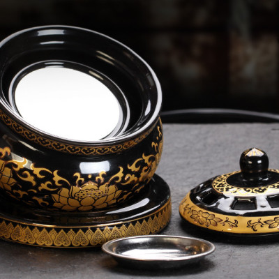 Lư xông trầm hương, tinh dầu bằng điện cao cấp sen vàng