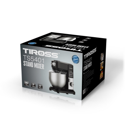 Máy đánh trứng trộn bột để bàn Tiross TS5401 - 6 lít - 1300W - Hàng chính hãng