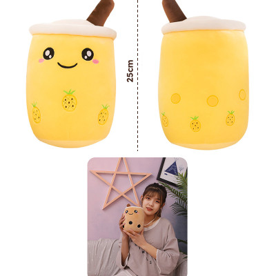 Gấu Bông Gối Ôm Thú Bông, Nhồi Bông Hình Ly Trà Sữa Xinh Xắn Ngộ Nghĩnh Topping Trái Cây Siêu Hot 25cm