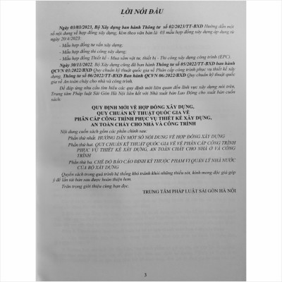 Sách Quy Định Mới Về Hợp Đồng Xây Dựng, Quy Chuẩn Kỹ Thuật Quốc Gia Về Phân Cấp Công Trình Phục Vụ Thiết Kế Xây Dựng, An Toàn Cháy Cho Nhà Và Công Trình - V2213D