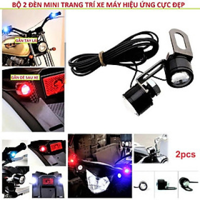 Đèn LED Trang Trí Xe Máy Gắn Chân Gương – Combo 2 Cái, Ánh Sáng Đẹp, Loại Tốt