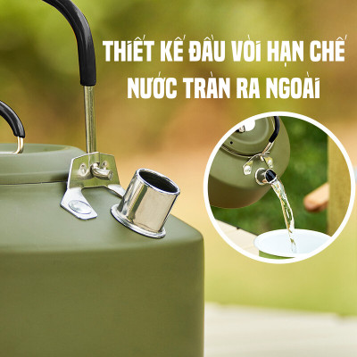 Ấm đun nước dã ngoại 1L-Suncojia, ấm inox 304 không gỉ, nhỏ gọn di động, dùng cho cắm trại dã ngoại