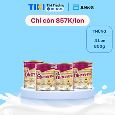 Combo 4 Sữa Bột Abbott Glucerna Vani 800g