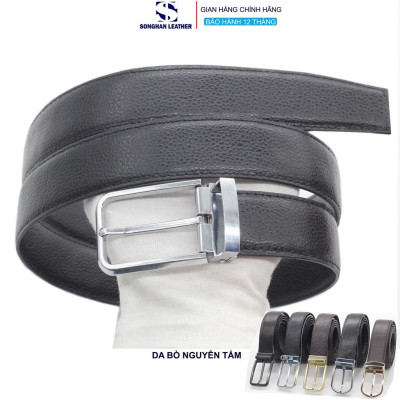 Dây Lưng Da Bò 3 Lớp Nguyên Tấm Songhan Leather MB022. Khóa Hợp Kim Không Rỉ Cao Cấp