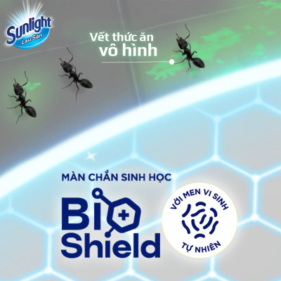 Nước Lau Sàn Sunlight BIOSHIELD Ngăn Côn Trùng Hiệu Quả Hương Chanh Yuzu & Sả Túi 3.4KG