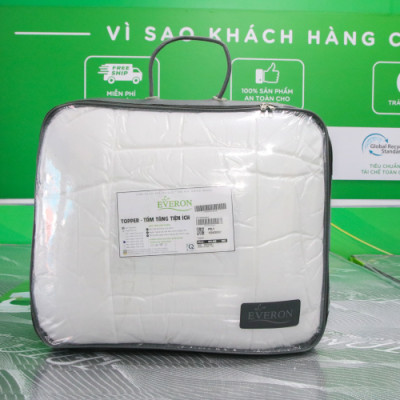 Topper EVERON ,Tấm Tăng Tiện Ích Màu Trắng Dày 5cm-7cm - Hàng Chính Hãng